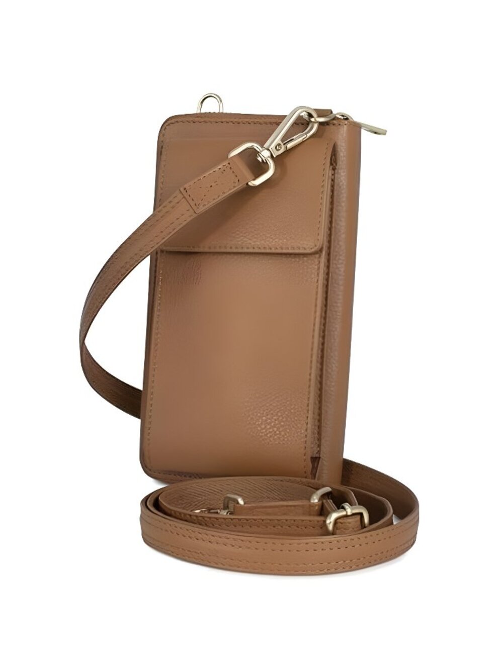 BULL GUARD Crossbody Leather Wallet Phone Purse, Anti Theft and RFID Blocking,